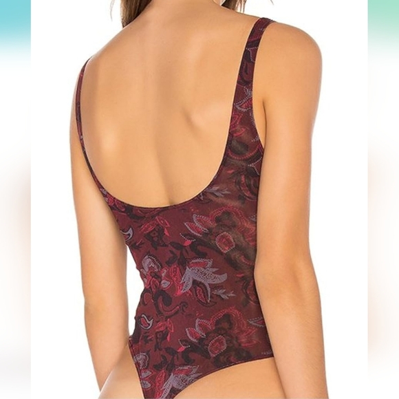 Free People | Freesia Floral Mesh Patterned Bodysuit - Picture 12 of 13